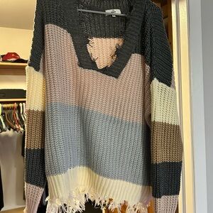 Entro Multicolor V-Neck Sweater